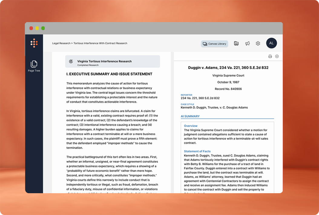 Servient AI Canvas workspace